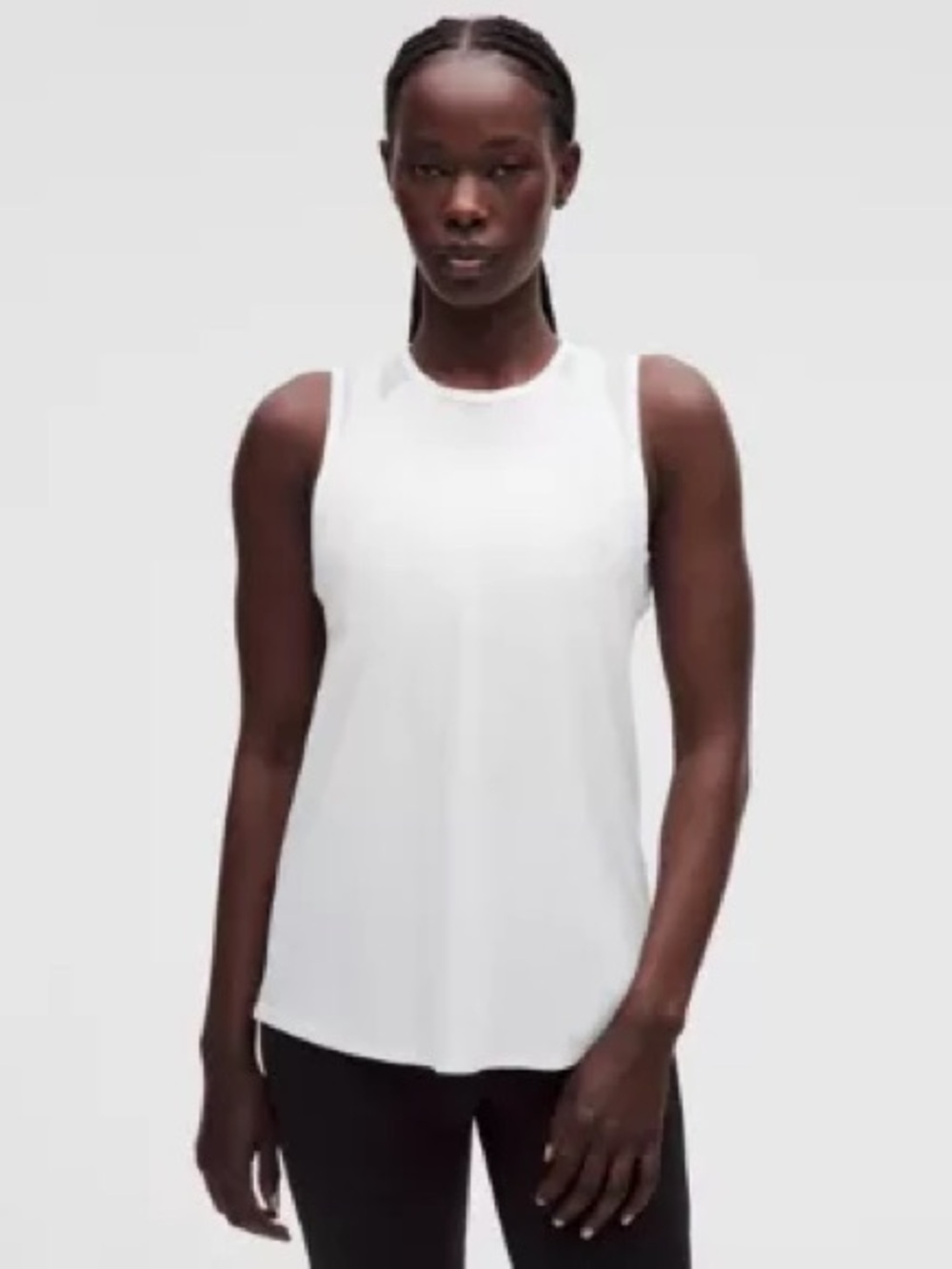 Lululemon Brunswick Muscle Tank Top White Sleeveless Crewneck Women’s 16
